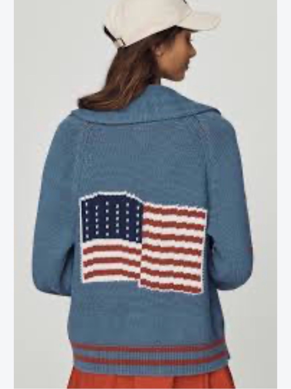 Maeve Anthropologie Lawson shawl flag blue collegiate cardigan sweater m medium